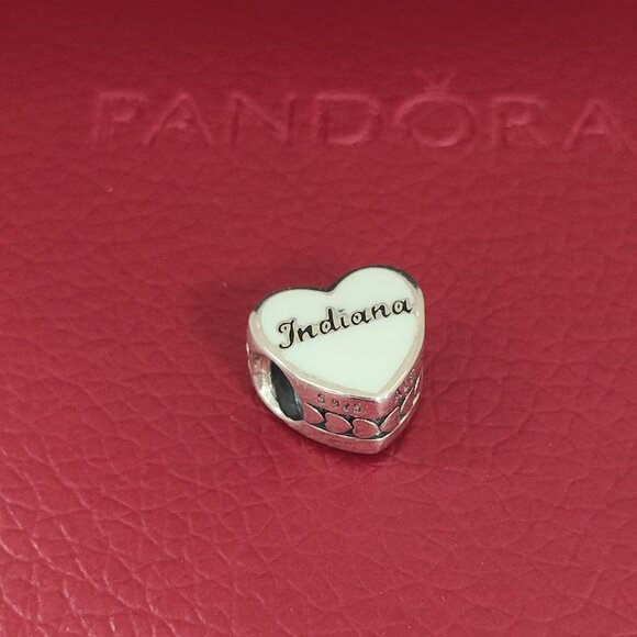Pandora Indiana Exclusive Charm Heart Bead Pendant S925 Silver with box - Picture 4 of 6